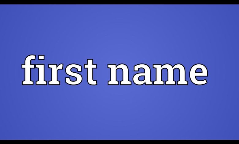 qué significa first name