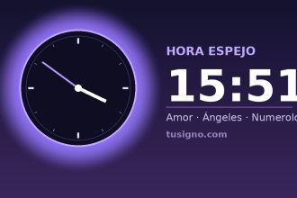 Reloj marcando la hora espejo 15:51 y su significado en el amor