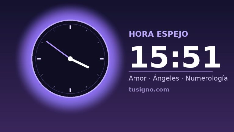 Hora espejo 15:51: significado en el amor, ángeles y numerología