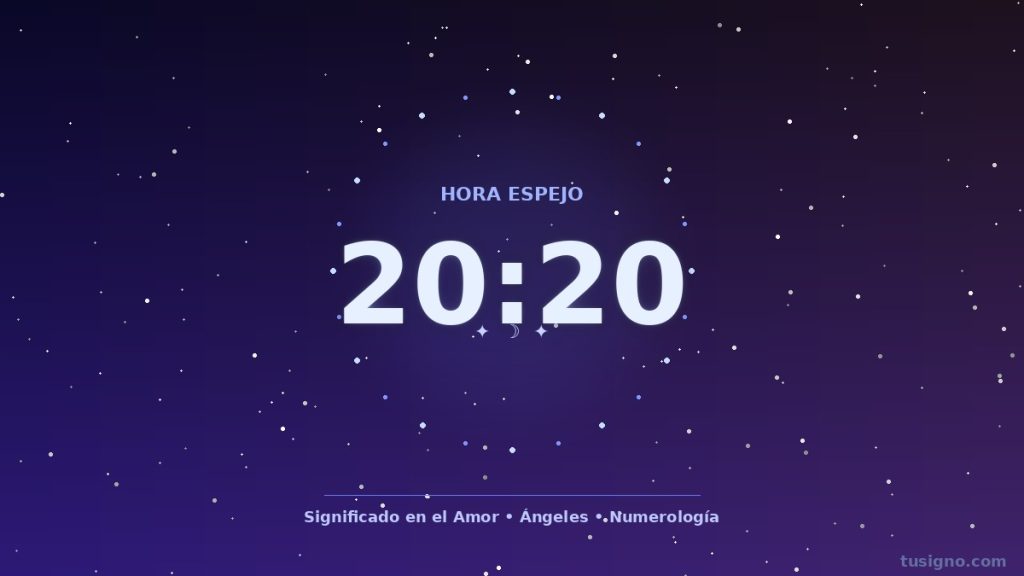 20:20 significado: hora espejo, amor, ángeles y numerología