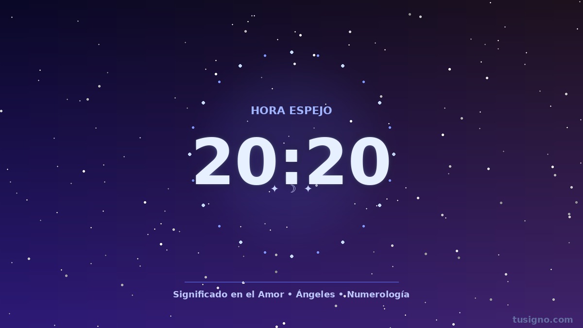 Reloj marcando la hora espejo 20:20 y su significado espiritual